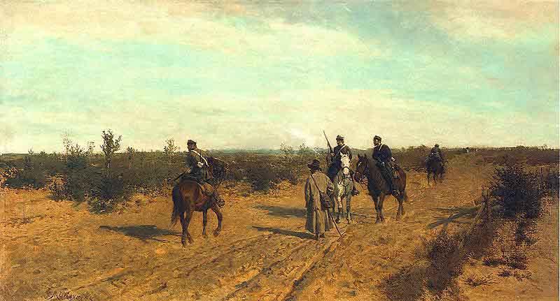 Maksymilian Gierymski Insurgents patrol  picket oil painting picture